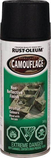 Image sur PAINT SPRAY CAMO FLAT BLK 340G