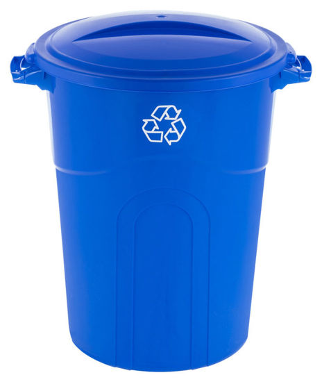 Image sur POUBELLE RECYCLAGE BLEU 32 GAL