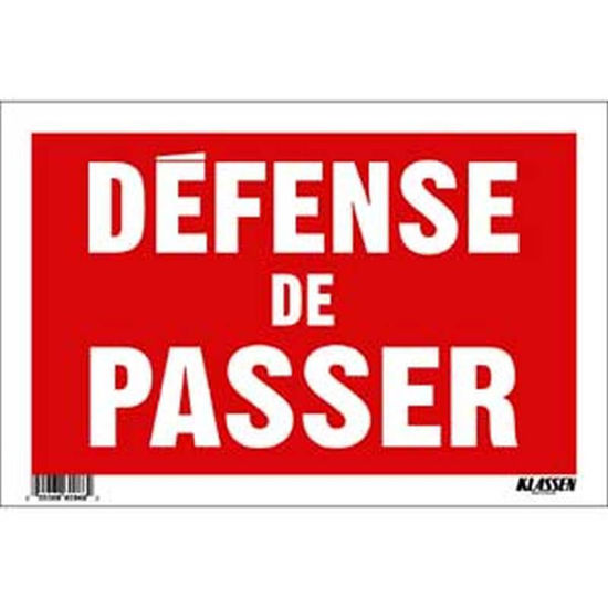 Image sur DEFENSE DE PASS 1172034 8"X12"