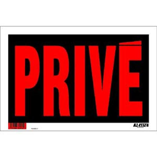 Image sur PANNEAU "PRIVE" 1170945- 8X12"