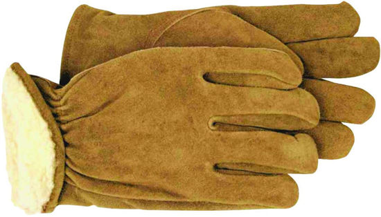 Image sur GANTS CUIR FENDU AVEC REV TEME