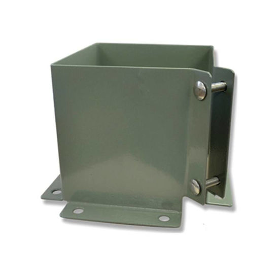 Image sur ANCRAGE POTEAU 6" NOIR ACIER