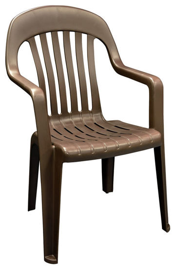 Image sur CHAISE DOSSIER HAUT MARRON COU