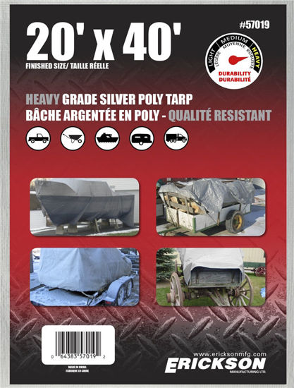 Image sur TARP 20X40FT HVY SILVER POLY