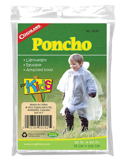 Image sur PONCHO PLAST 30X40 PO TRANSP