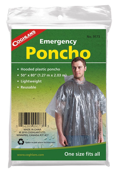 Image sur PONCHO PLAST TAILLE UNIQ TRANS