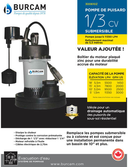 Image sur POMPE PUISARD SEB VERTICAL 1/3 CV