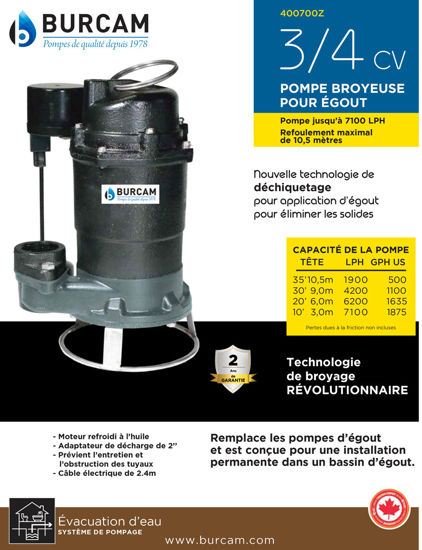 Image sur POMPE BROYEUSE EN FONTE 3/4 115V
