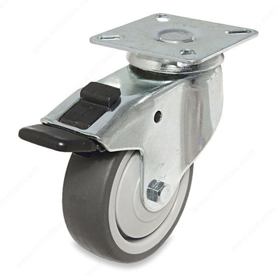 Image sur ROULETTECAOUTCHOUCGRIS75MMPIVOTAN