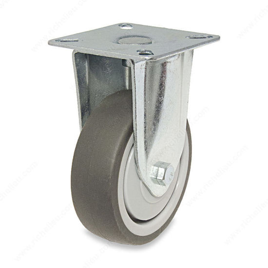 Image sur ROULETTECAOUTCHOUCGRIS75MMFIXE